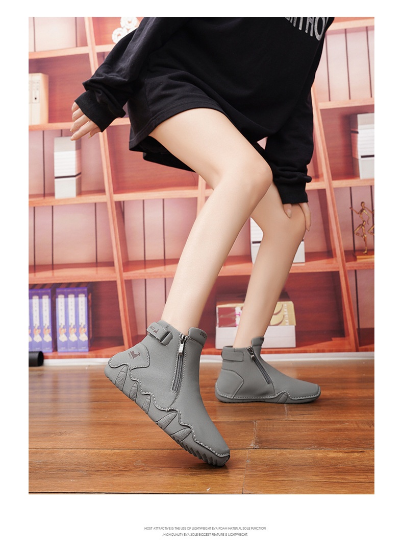 Chaussures montantes ShoeGlobe pour femmes, nouveauté hiver, confortables et élégantes, idéales pour le travail, le sport et les loisirs. Semelle souple et polyvalente._voghion.com