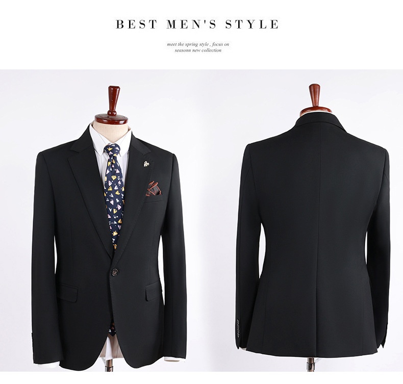 Abito da uomo slim fit professionale, da sposo, da lavoro, antipiega, stile business, blazer piccolo_voghion.com