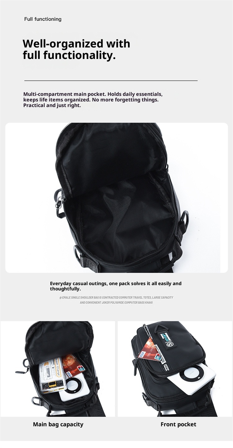 001 2025 Nuovo zaino da viaggio casual da uomo, con tracolla singola, multifunzionale e impermeabile_voghion.com