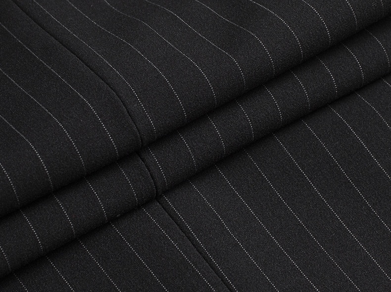 boy Double-Breasted Striped Stretch Set For Men Loose Fit Plus Size Wedding Suit_voghion.com