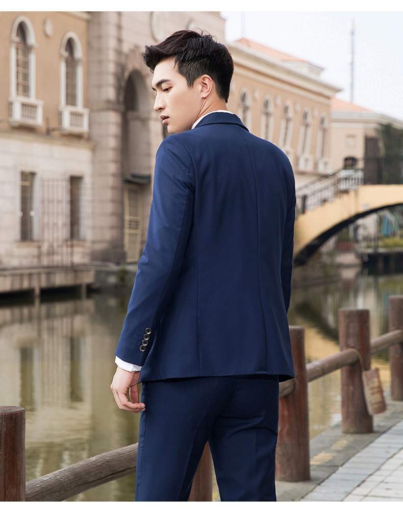 Jongens heren lente- en herfstset, Koreaans slim fit professioneel formeel pak, driedelig pak voor heren, bruidsjonker_voghion.com