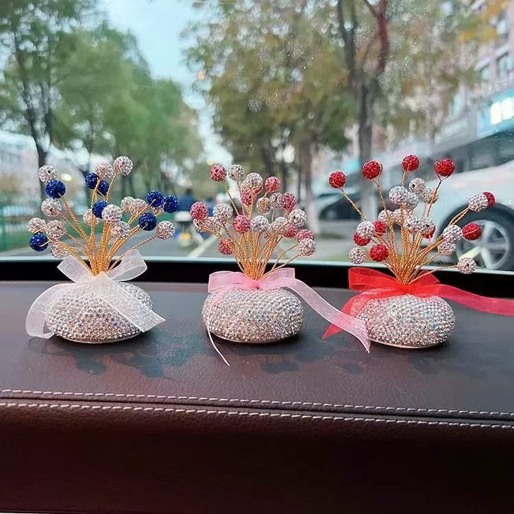 Ornamento per auto con strass per interni, creativo, con celebrità di Internet e cielo stellato, meteora montata sull'auto_voghion.com