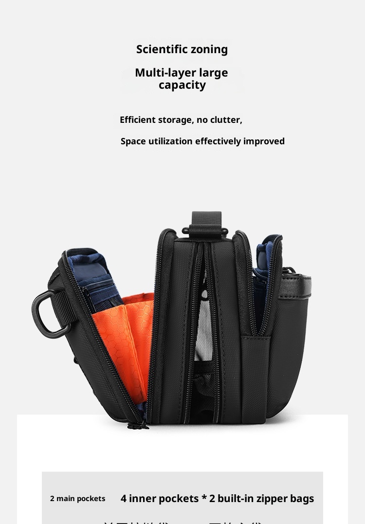 001 Nuevo bolso bandolera pequeño para hombre, elegante y moderno, ideal para viajes de negocios. Gran capacidad._voghion.com