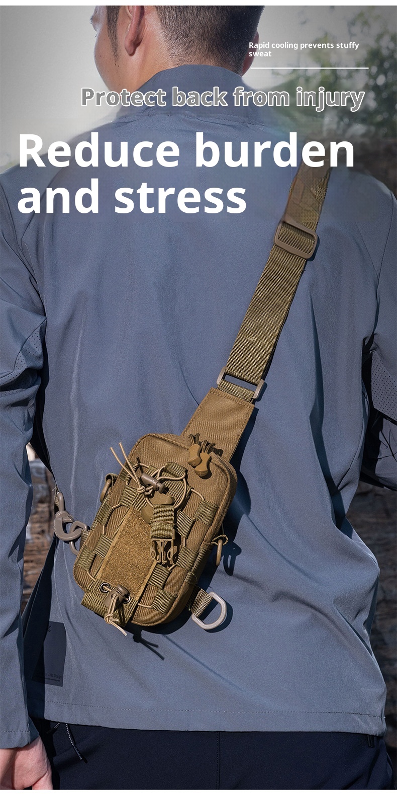 001 Outdoor-Sport-Handy-Umhängetasche Cross-Border Hot Sale Leichte Tasse Hüftwasserflasche Kleiner Rucksack Taktische Brusttasche_voghion.com