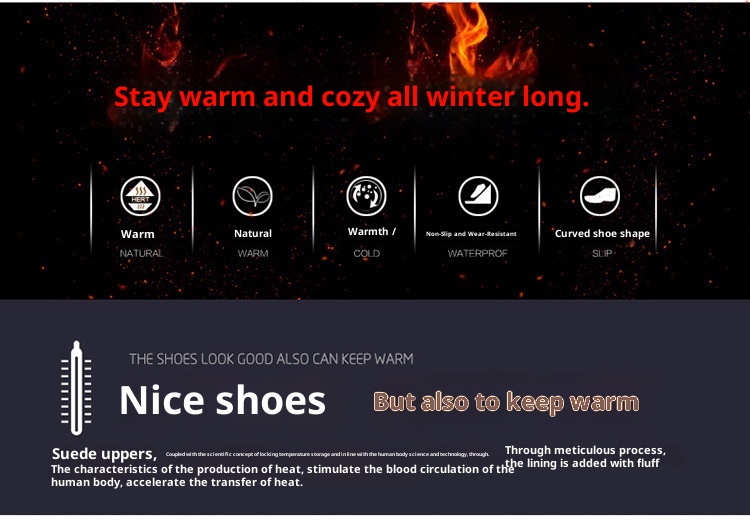 Scarpe da trekking basse da uomo ActiveGo Outdoor, calde, autunnali e invernali, antiscivolo, foderate in pile_voghion.com