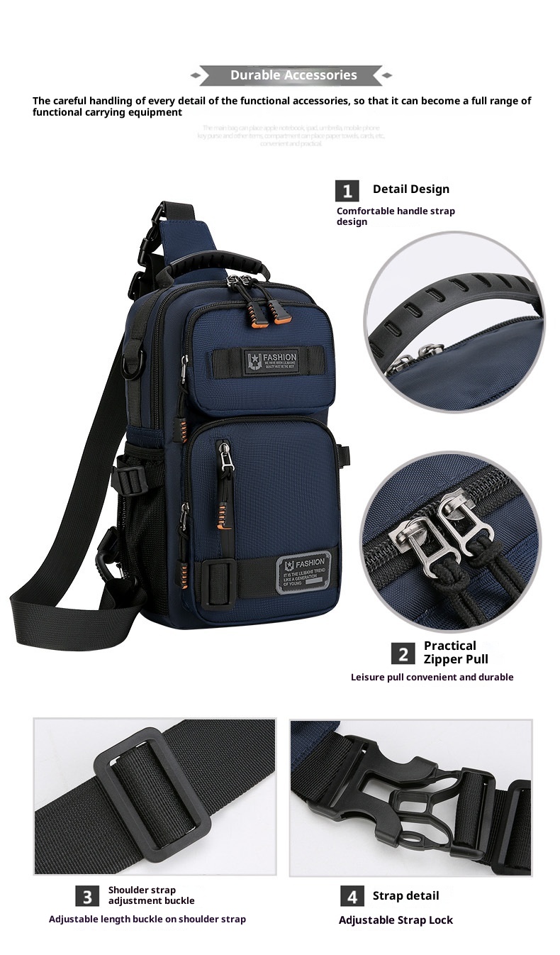 001 Borsa a tracolla multifunzionale alla moda da uomo, con tracolla grande, capacità di petto grande, per lavoro e spostamenti_voghion.com