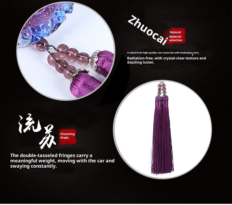 Ciondolo in vetro per interni Specchietto retrovisore personalizzato Accessori per auto Regalo creativo all'ingrosso_voghion.com