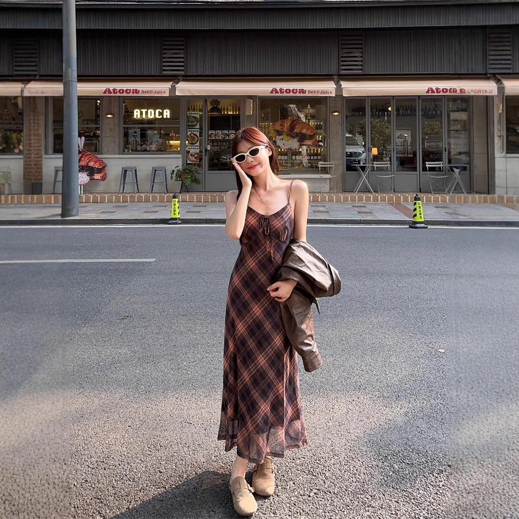 GraceChic Korean Style Spring Clothing Plus Size Women's Slim Fit Elegant Long Dress 2024 Summer New High-end Feel_voghion.com