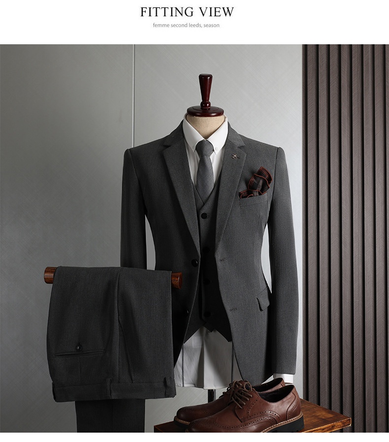 1 Completo taglie forti quattro stagioni casual business formale moda slim fit abito da sposo matrimonio abbigliamento uomo_voghion.com