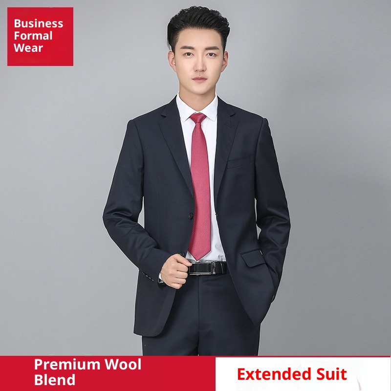 Costume d'affaires formel en laine pour jeune homme de grande taille, manches longues et double fente, idéal pour un mariage (collection 2028)._voghion.com