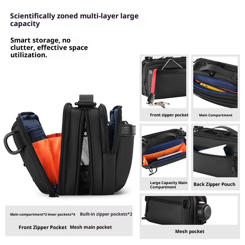 001 Nuevo bolso bandolera pequeño para hombre, elegante y moderno, ideal para viajes de negocios. Gran capacidad._voghion.com