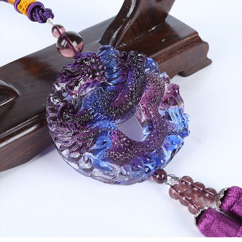 Ciondolo in vetro per interni Specchietto retrovisore personalizzato Accessori per auto Regalo creativo all'ingrosso_voghion.com