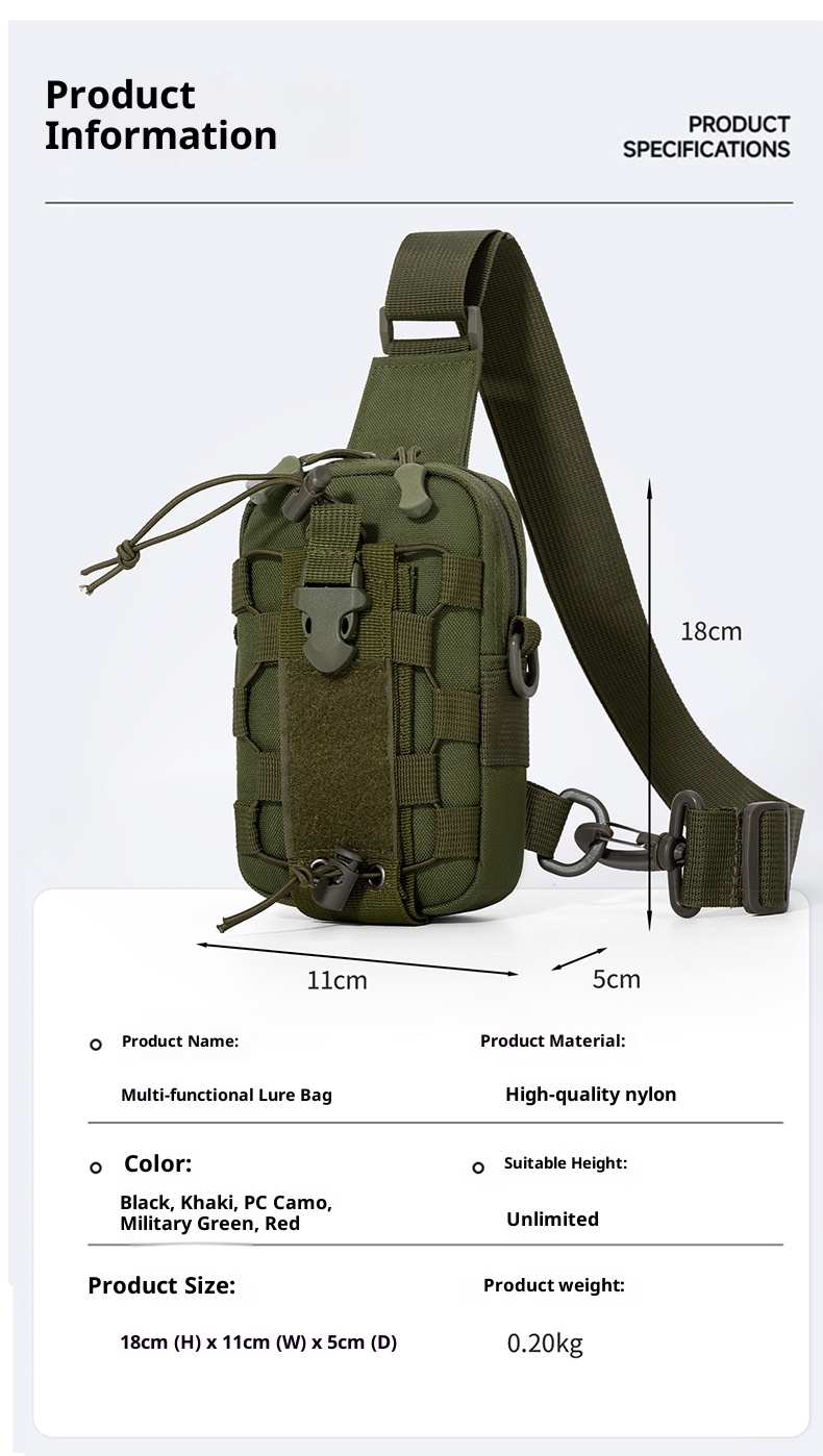 001 Outdoor-Sport-Handy-Umhängetasche Cross-Border Hot Sale Leichte Tasse Hüftwasserflasche Kleiner Rucksack Taktische Brusttasche_voghion.com