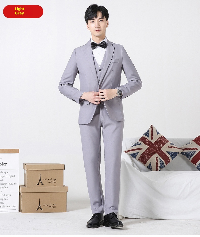 Anzug-Set für Jungen, Dreiteiler, Hochzeitsanzug für Männer, Gruppenanzug für Brüder, Anzug für Trauzeugen, Businessanzug_voghion.com