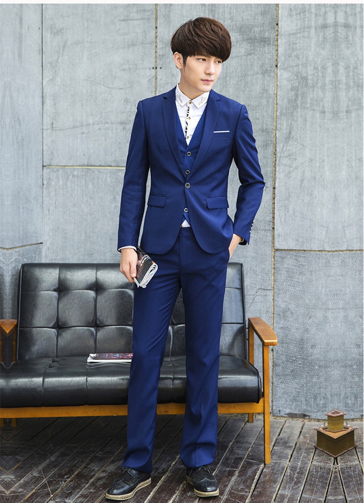 Completo da uomo casual da lavoro slim fit per ragazzi, per riprese in studio e per abiti da sposo 19_voghion.com