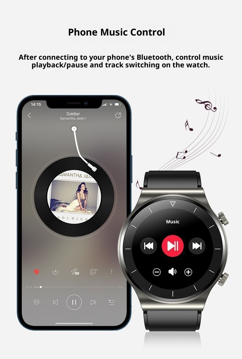 2024 Huaqiangbei Neue Smartwatch für Herren mit 4 Sportarmbändern, Blutdruck- und Herzfrequenzmessung, wasserdicht und Bluetooth_voghion.com