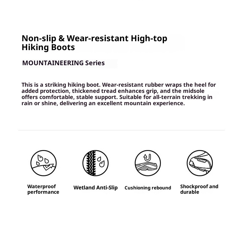 Stivali ShoeGlobe Hantu da uomo, scarpe impermeabili da esterno per autunno e inverno, in vera pelle, resistenti all'usura._voghion.com