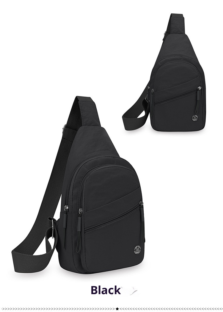 001 Japanese Style Simple Women's Chest Large Capacity Solid Color Casual Shoulder Multi-Compartment Versatile Outdoor_voghion.com