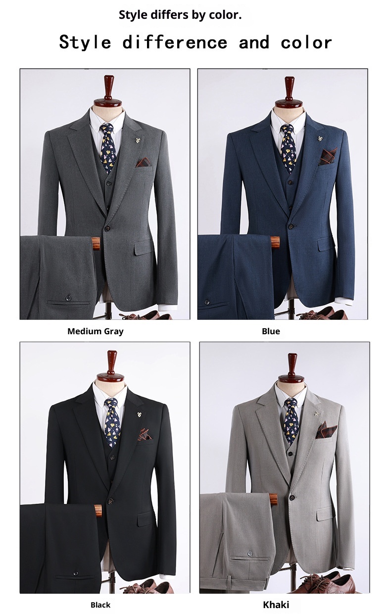 Abito da uomo slim fit professionale, da sposo, da lavoro, antipiega, stile business, blazer piccolo_voghion.com