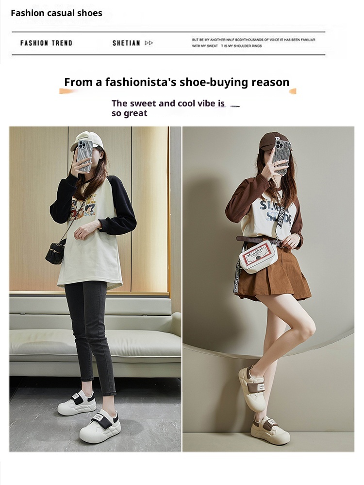 ShoeGlobe Stepping Comfort Sneakers For Women, New Autumn And Winter Waterproof Non-Slip Outdoor Maternity Shoes, Slip-On Velcro_voghion.com