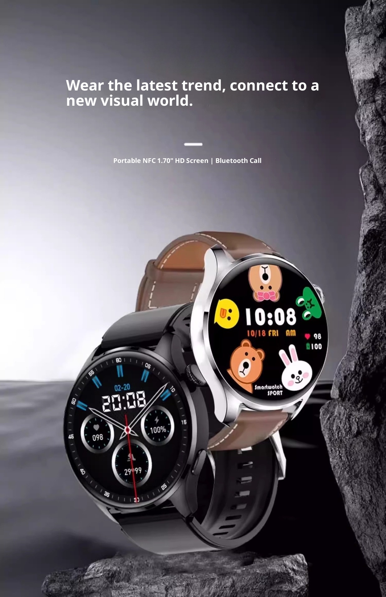 2025 New Huaqiangbei Smart Watch Black Technology Heart Rate Blood Pressure Bluetooth Call Payment Sports Waterproof_voghion.com