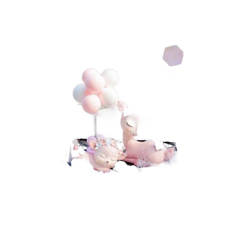 Sichere Reise Hirsch-Ornament, Parfümhalter, Beichtballon, Perlenfeder, Anti-Rutsch-Matte, Auto-Innenausstattung_voghion.com