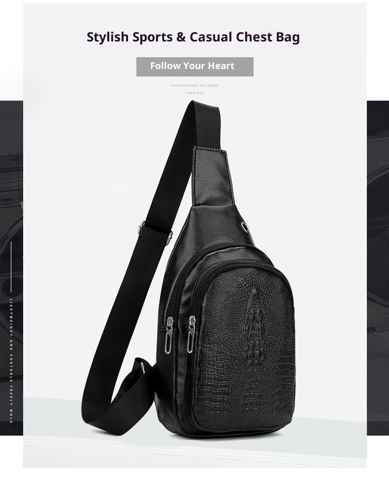 001 Zaino casual da uomo con motivo a coccodrillo, alla moda, di grande capacità, in pelle PU, con tracolla_voghion.com