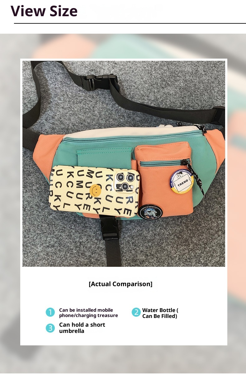 001 Cross-Border Wholesale Trendy Brand Tooling Crossbody Herrenrucksack mit Handyhalterung, Schultertasche, Brusttasche für Damen, Fronttasche_voghion.com