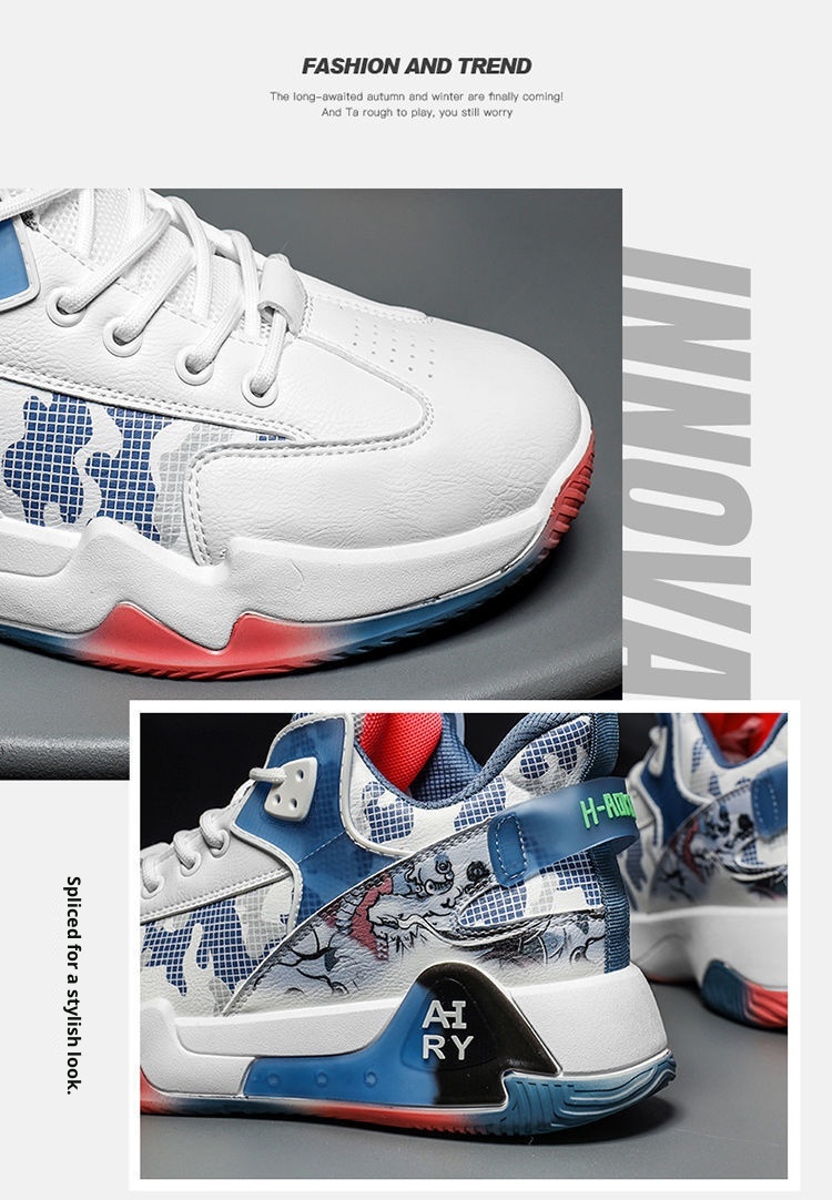 Tênis de Basquete ActiveGo Cross-Border Cano Alto, Novo Modelo Outono Inverno 2024, Atacado, Masculino, Corrida, Tendência Nacional, Casual_voghion.com