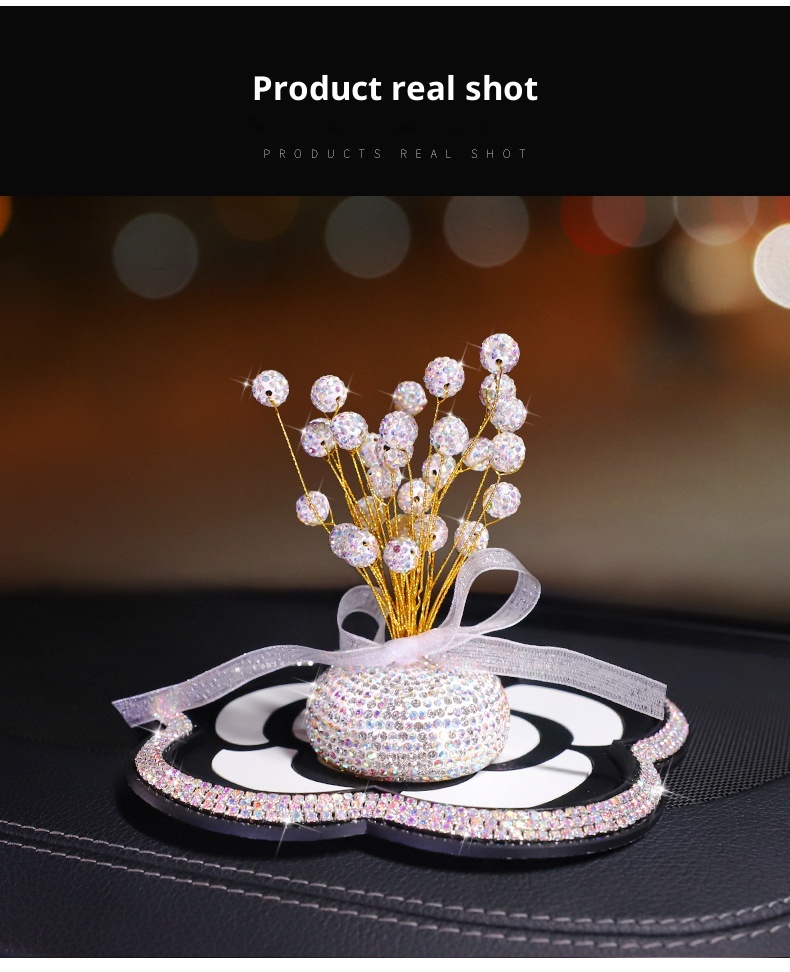 Ornamento per auto con strass per interni, creativo, con celebrità di Internet e cielo stellato, meteora montata sull'auto_voghion.com