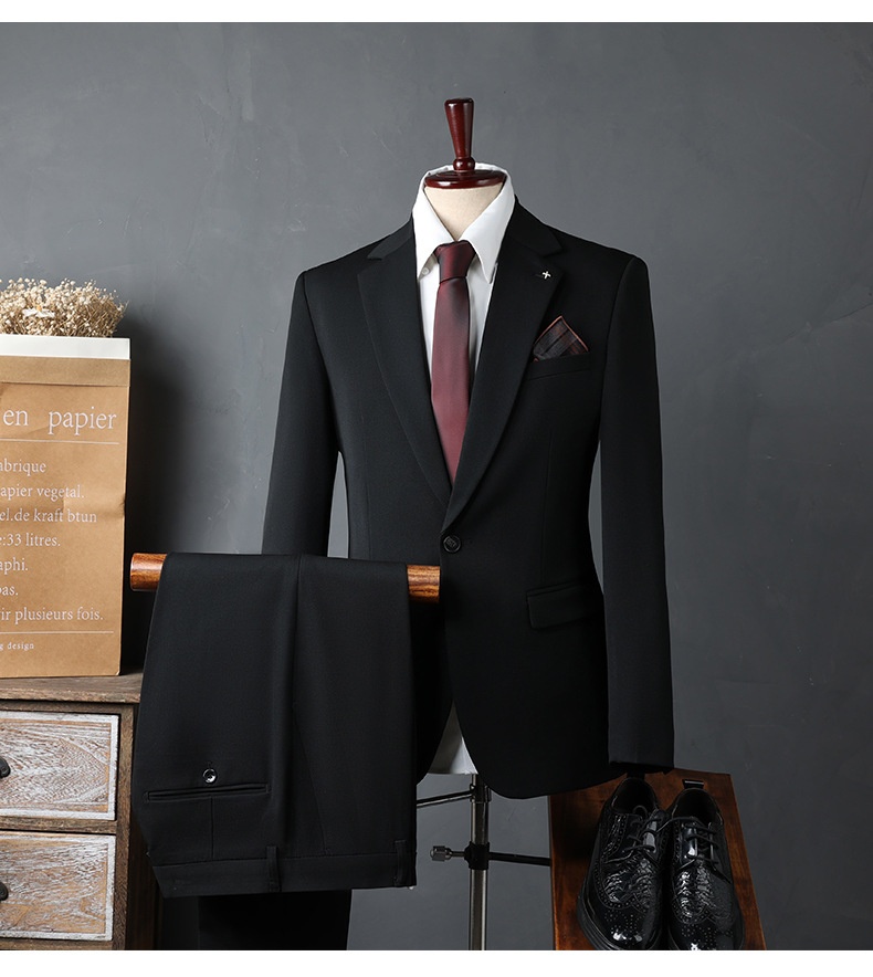 boy Casual Set Men Groom Wedding Business Slim Fit Suit For Work Interview Professional Formal Wear Men's Clothing_voghion.com