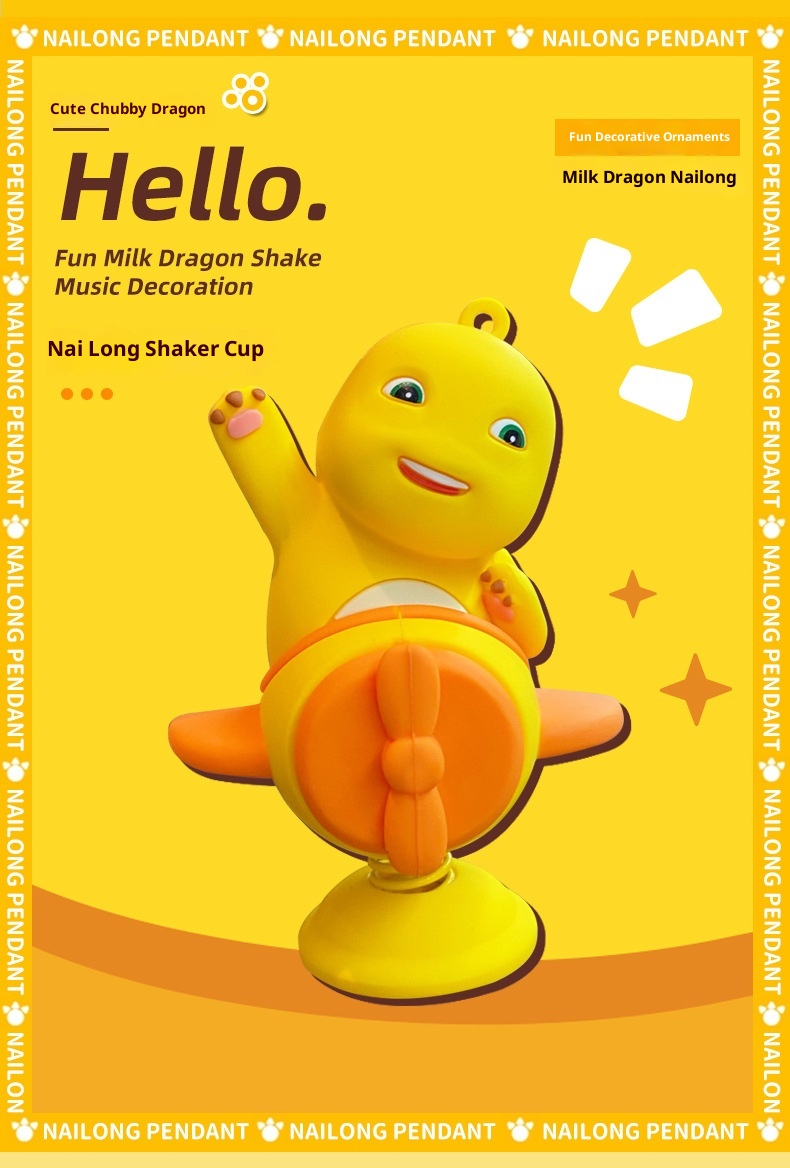 Ornamento per auto elettrica creativo antistress a forma di drago di latte autentico, graziosa decorazione per interni_voghion.com