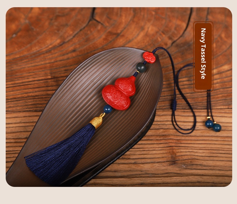 Manufacturer's New Product Red Cinnabar Gourd Hanging Prosperity And Abundance, Creative Rearview Mirror Ornament For_voghion.com