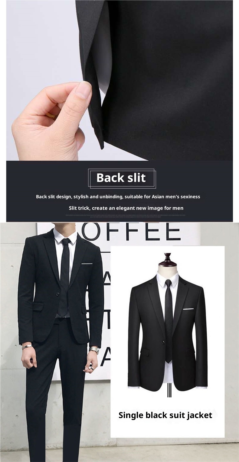 Costume trois pièces pour homme, coupe slim, décontracté et professionnel, style coréen, idéal pour les jeunes étudiants._voghion.com