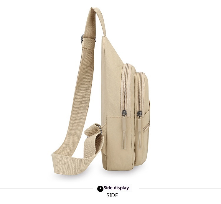 001 Japanese Style Simple Women's Chest Large Capacity Solid Color Casual Shoulder Multi-Compartment Versatile Outdoor_voghion.com