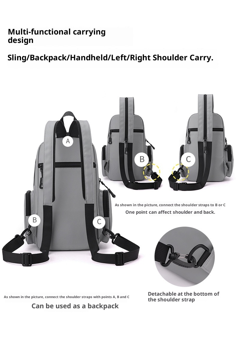 001 Nieuwe grote borsttas met grote capaciteit, modetrend, enkele schoudertas, zakelijke reistas voor heren, Oxford-stof rugzak_voghion.com