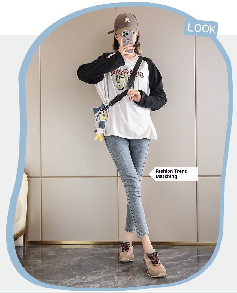 ShoeGlobe Running Retro Veelzijdige Sportschoenen voor Dames Antislip Nieuwe Fleecevoering 2024 Lichtgewicht Herfst Winter Reisschoenen Zachte Zool_voghion.com