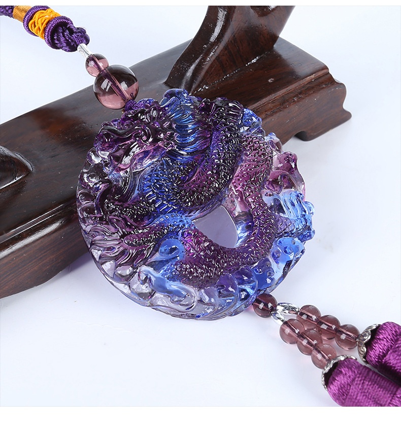 Ciondolo in vetro per interni Specchietto retrovisore personalizzato Accessori per auto Regalo creativo all'ingrosso_voghion.com