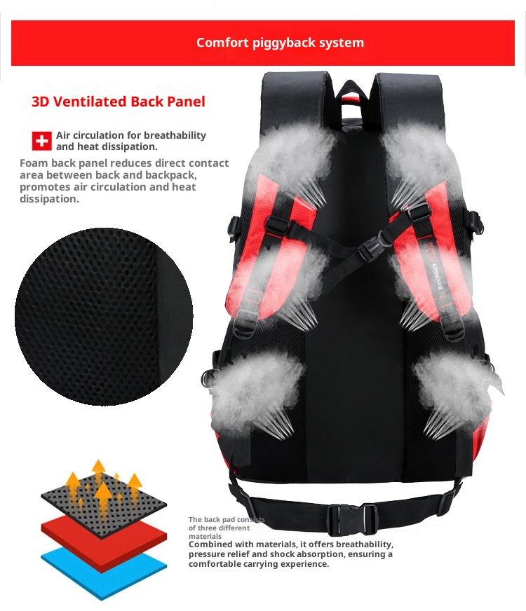 ActiveGo Cross-border Foreign Trade Extra Large Capacity Men's Travel Backpack Casual Sports Style Luggage Hiking School Bag_voghion.com