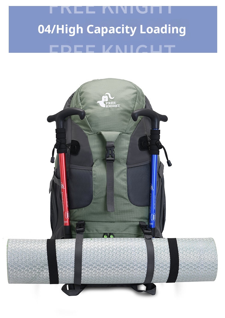 Zaino da alpinismo professionale ActiveGo da 50 litri, sportivo, unisex, di grande capacità, leggero, per escursionismo, arrampicata, viaggio_voghion.com
