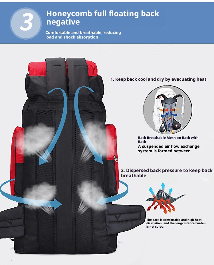 ActiveGo Nuovo zaino da 80 litri per escursioni all'aperto, grande capacità, per uomini e donne, per trekking, sport, tempo libero, viaggi_voghion.com