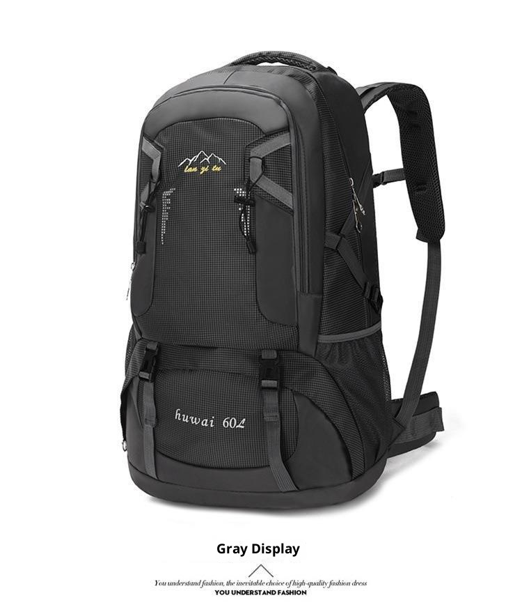 ActiveGo 60L Large Capacity Outdoor Hiking Water-Resistant Nylon Bag Couple Casual Sports Travel Backpack_voghion.com