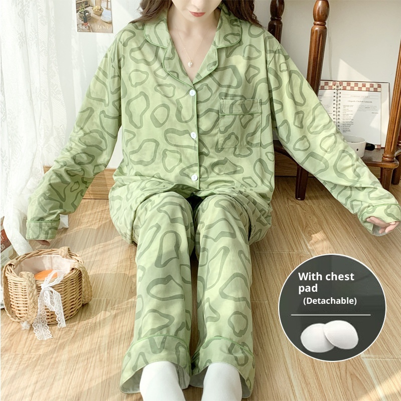 ChicShe Cross-Border Women's Pajamas Spring Long Sleeve 2024 New Autumn And Winter Plus Size Thin Loose Cardigan Loungewear_voghion.com