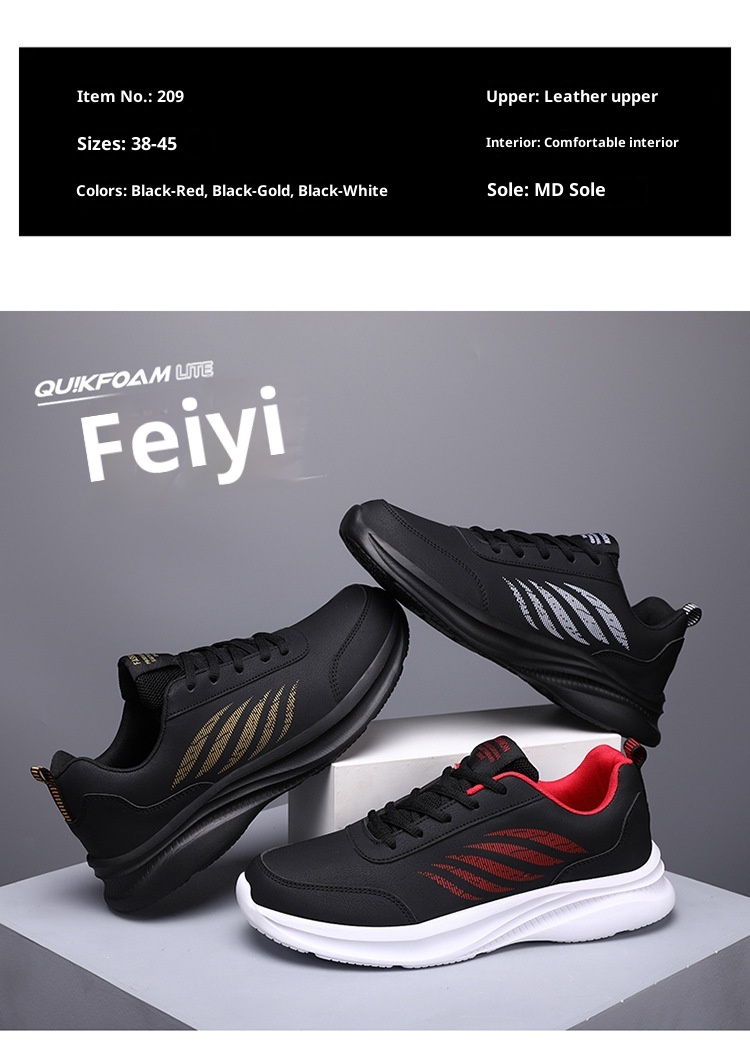 ActiveGo Herren Winter-Sneaker aus Leder, wasserdicht, sportlich, weiche Sohle, rutschfest, für Arbeit, Freizeit, Laufen, Frühling, Einzelschuhe_voghion.com