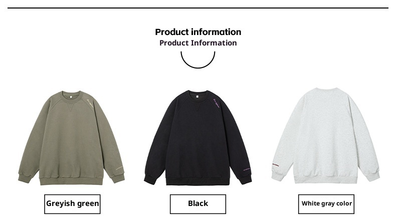 boy Boy Boy Heavyweight 400G Spliced Raglan Sleeve Crew Neck Sweatshirt Men Spring New American Style Letter Embroidery Casual_voghion.com