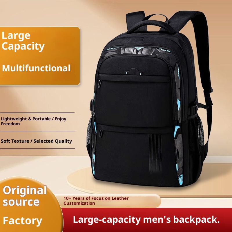 ActiveGo In Stock Korean Version Large Capacity Personality Multi-Functional School Bag Men's Business Travel Backpack Commuting_voghion.com