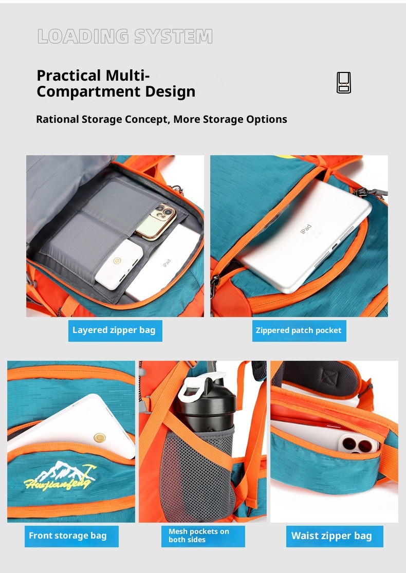 ActiveGo Cross-border Outdoor Hiking Large Capacity Multi-functional Waterproof Lightweight Backpack For Trekking And Travel_voghion.com