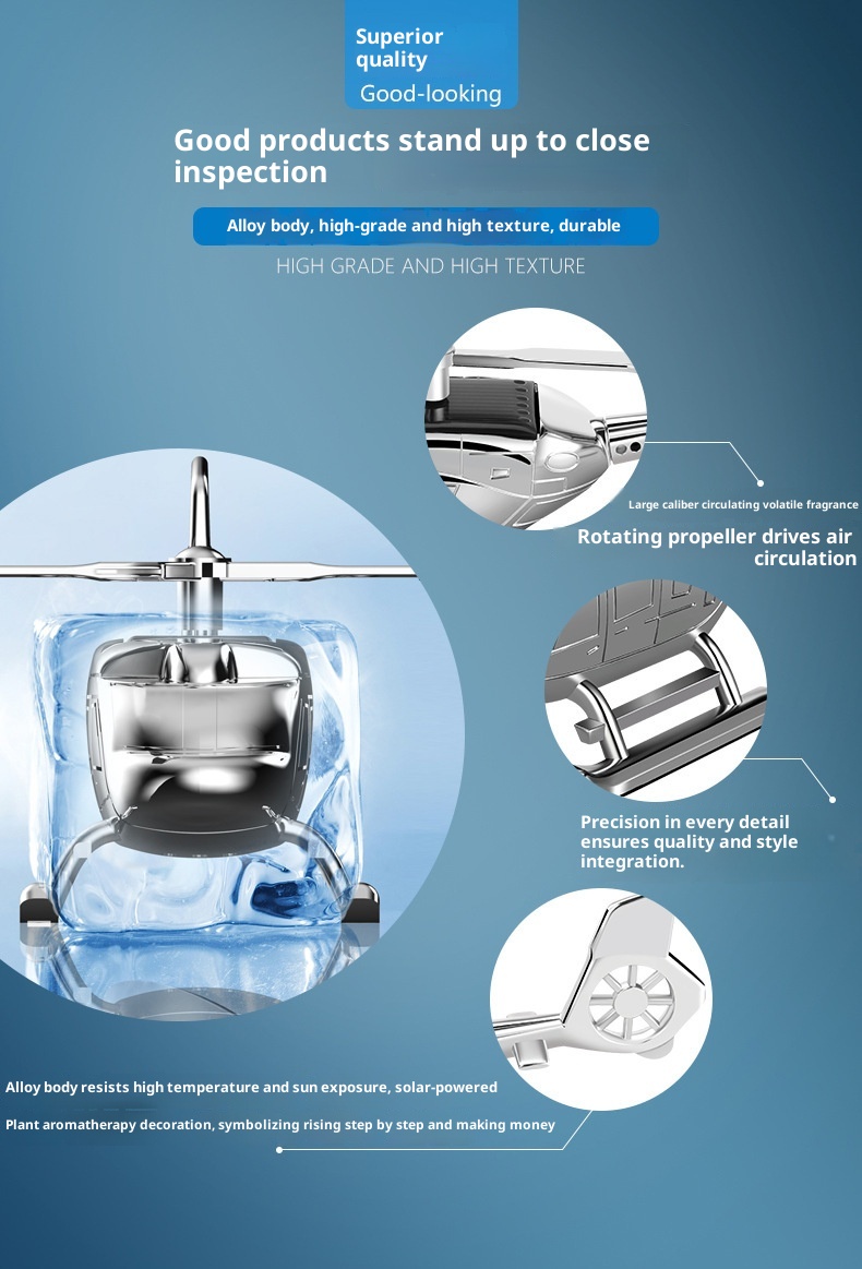 Kreativer, drehbarer Hubschrauber-Lufterfrischer aus Aluminiumlegierung für das Armaturenbrett – ein echter Hingucker für den Autoinnenraum._voghion.com