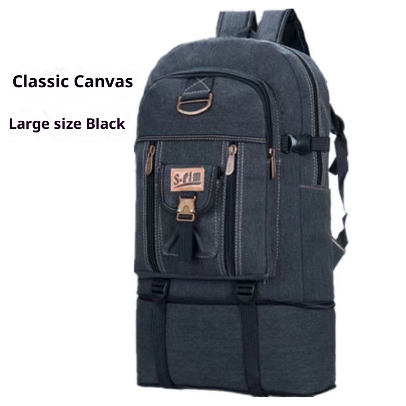 ActiveGo Rucksack aus Canvas mit extra großem Fassungsvermögen für Herren, Outdoor-Aktivitäten wie Wandern und Reisen – ideal als Sportrucksack mit erweiterbarem Design._voghion.com