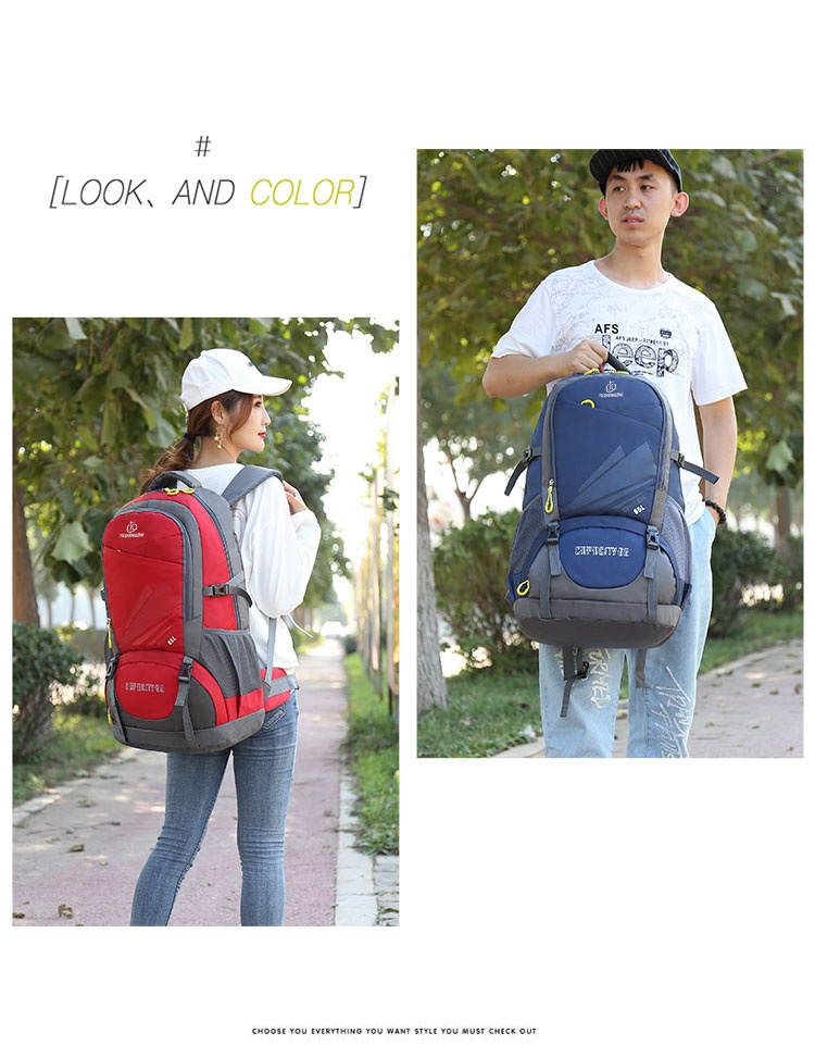 ActiveGo Waterproof And Wear-resistant Large Capacity New Hiking Camping Travel Mountaineering Bag Outdoor Backpack_voghion.com